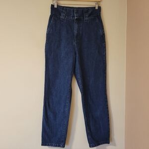 Des Petits Hauts High Rise Straight Leg Dark Wash Denim Jeans Lumio Size 27